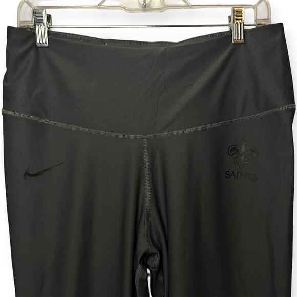 Nike NFL New Orleans Saints Football Black Dri-Fit Leggings Sz XL Activewear - Picture 4 of 14